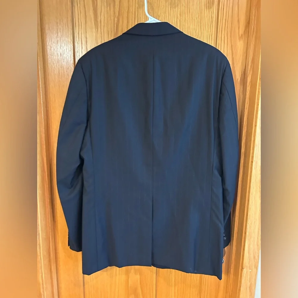 Hickey Freeman for‎ Nordstrom Black Pinstripe Men’s Blazer Suit Coat Wool 41L